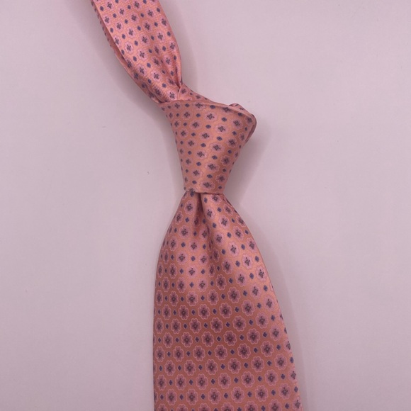 Stefano Ricci Pink and Purple Dotted Tie - Picture 3 of 6